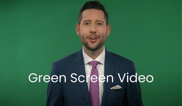 Picture of Nate Barrett on a green screen