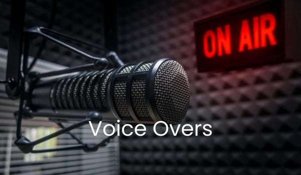 Picture of microphone in studio 